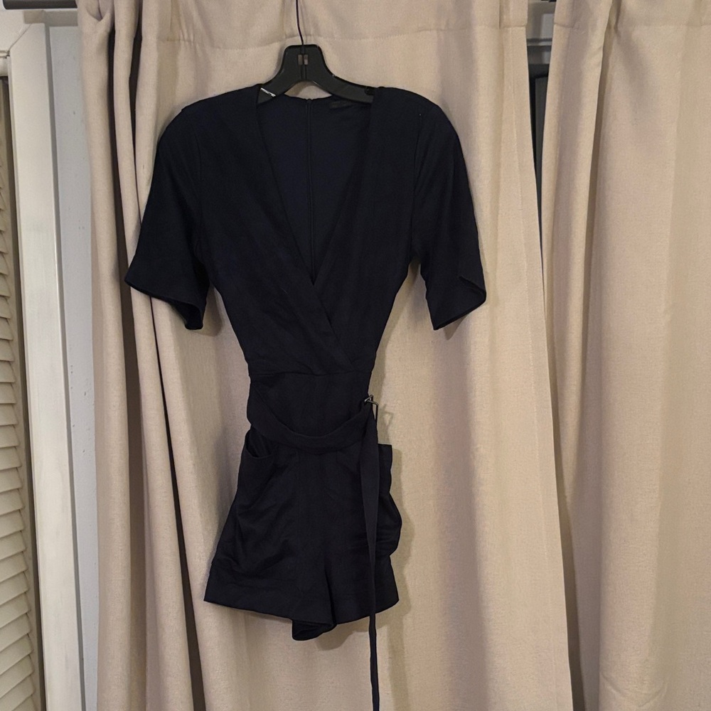 Zara Midnight Blue Suede Romper